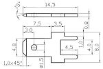 Flachsteckerkontakt 4,8x0,8 N