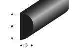Gummi Halbrundprofil 2,1x4 mm