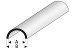 ASA Rohr halbrund 3,5x5x1000
