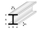 ASA H-Profil 2,5x2,5x1000 mm