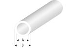 ASA Rohr transparent wei 2x3