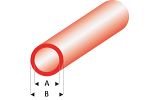 ASA Rohr transparent rot 2x3x