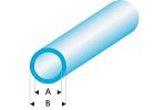 ASA Rohr transparent blau 4x5