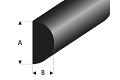 Gummi Halbrundprofil 2,1x4 mm