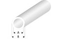ASA Rohr transparent wei 2x3