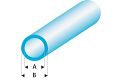 ASA Rohr transparent blau 4x5