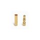 4 mm Goldstecker standard Version, Stecker u. Buchse